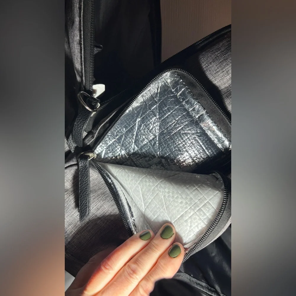 Baby boom gray diaper backpack